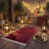 Adults Deep Maroon Prayer Mat in Diamond Design(Large)